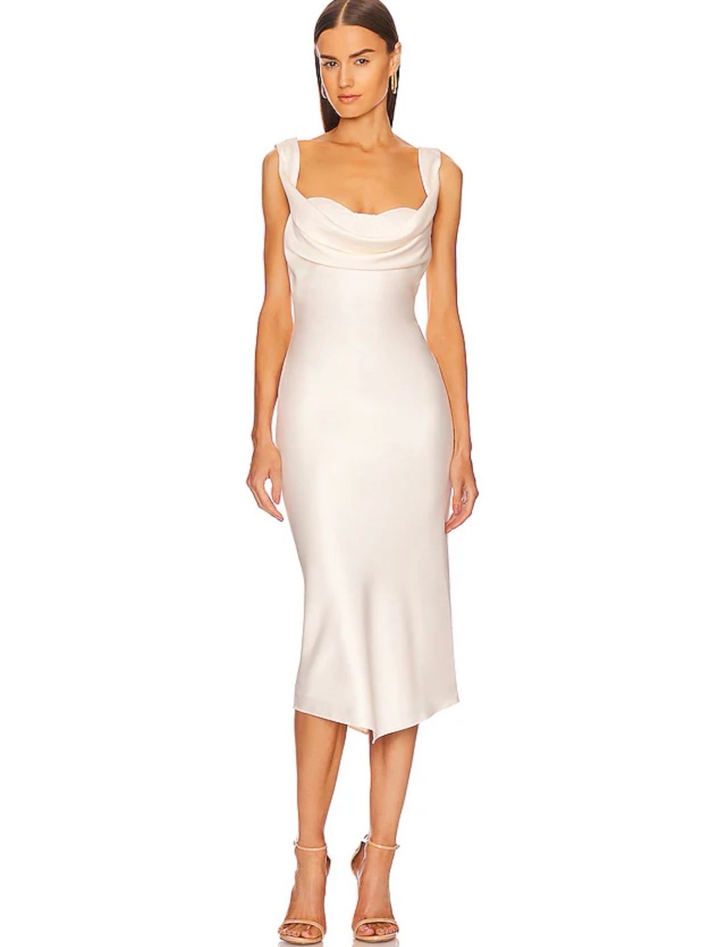NWT Michael Costello x REVOLVE Kylen Midi Dress in Ivory size medium